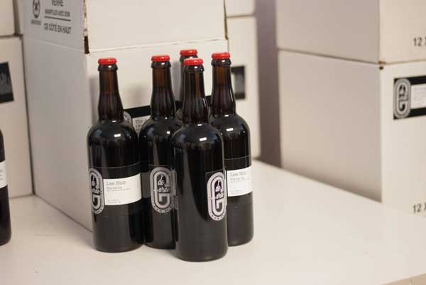 Bottle of de Garde beer on a counter