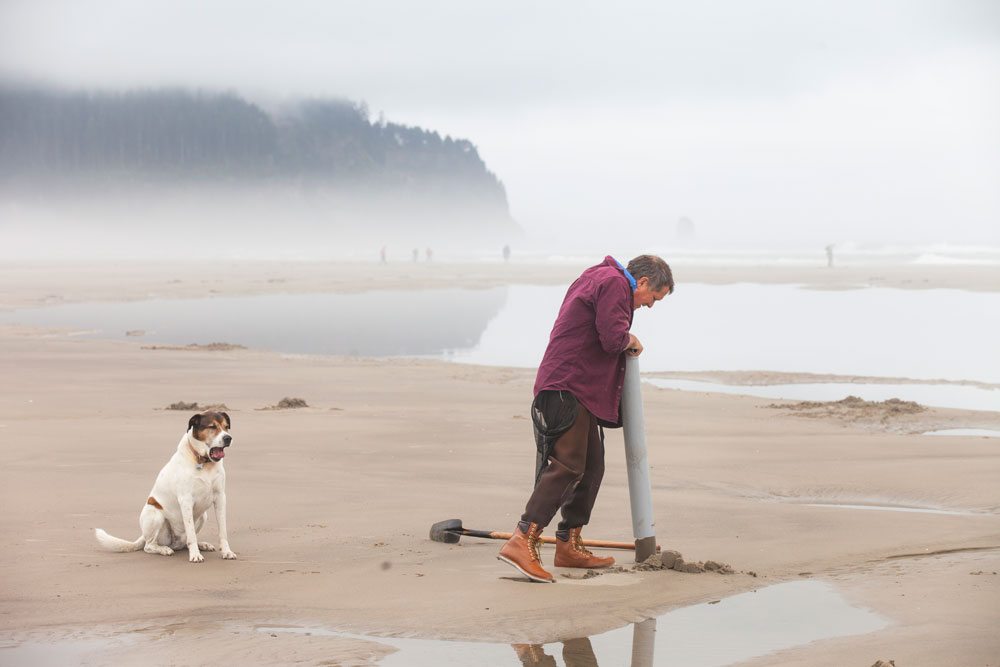 Clamming at Bay Ocean Spit