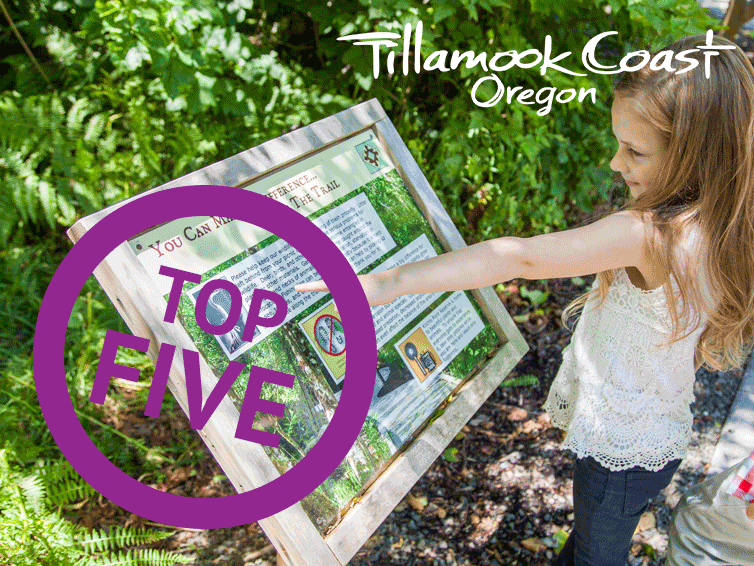 Top 5 Hikes with Kids - little girl pointing at trail sign