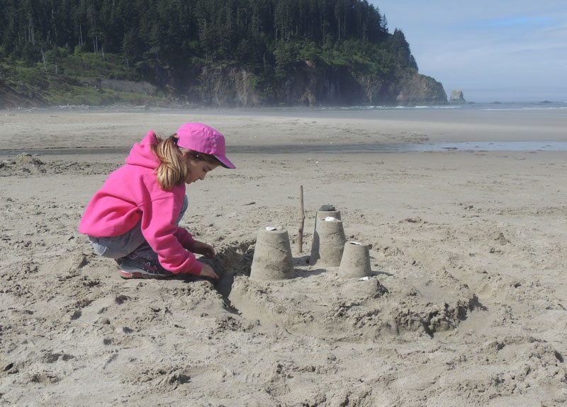 Sand castles on Cape Meares