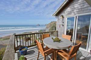 Balcony view of the beach