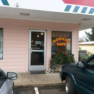 Exterior of Downies Cafe