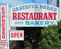 Sign for the Grateful Bread Restaurant and Bakery