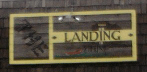The Landing Restaurant sign