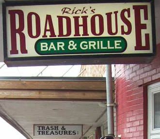 Rick's Roadhouse Bar & Grille sign