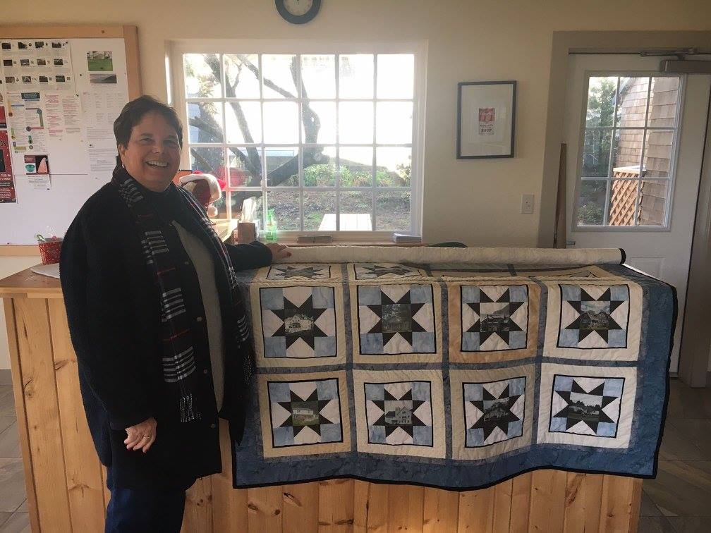 The Manzanita Womens Club donated this handmade quilt to the Manzanita Visitors Center Photo by Dan Haag