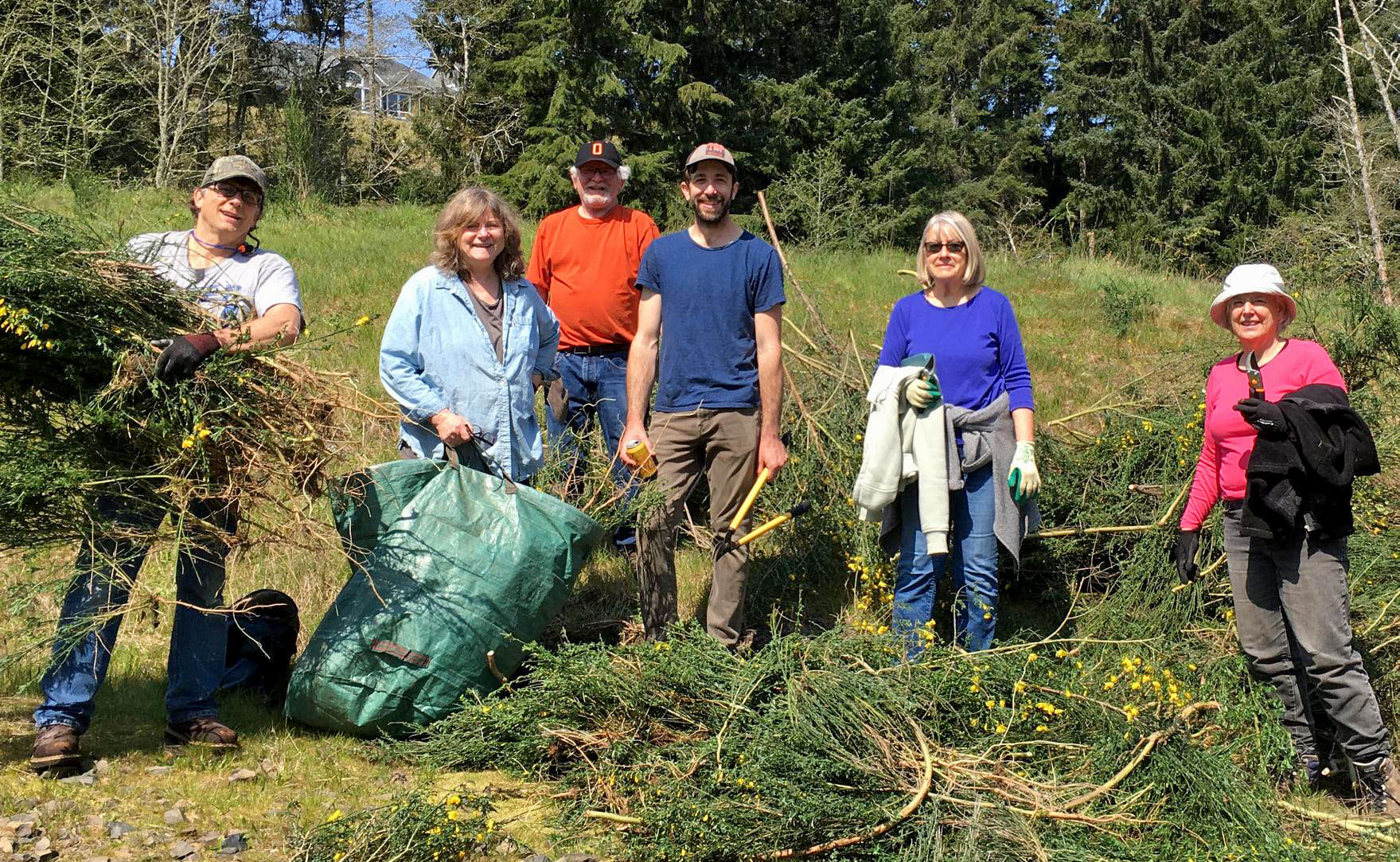 Lower Nehalem Community Trust brush cutting group