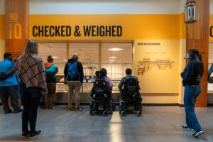 Wheelchair users on Tillamook Creamery Tour