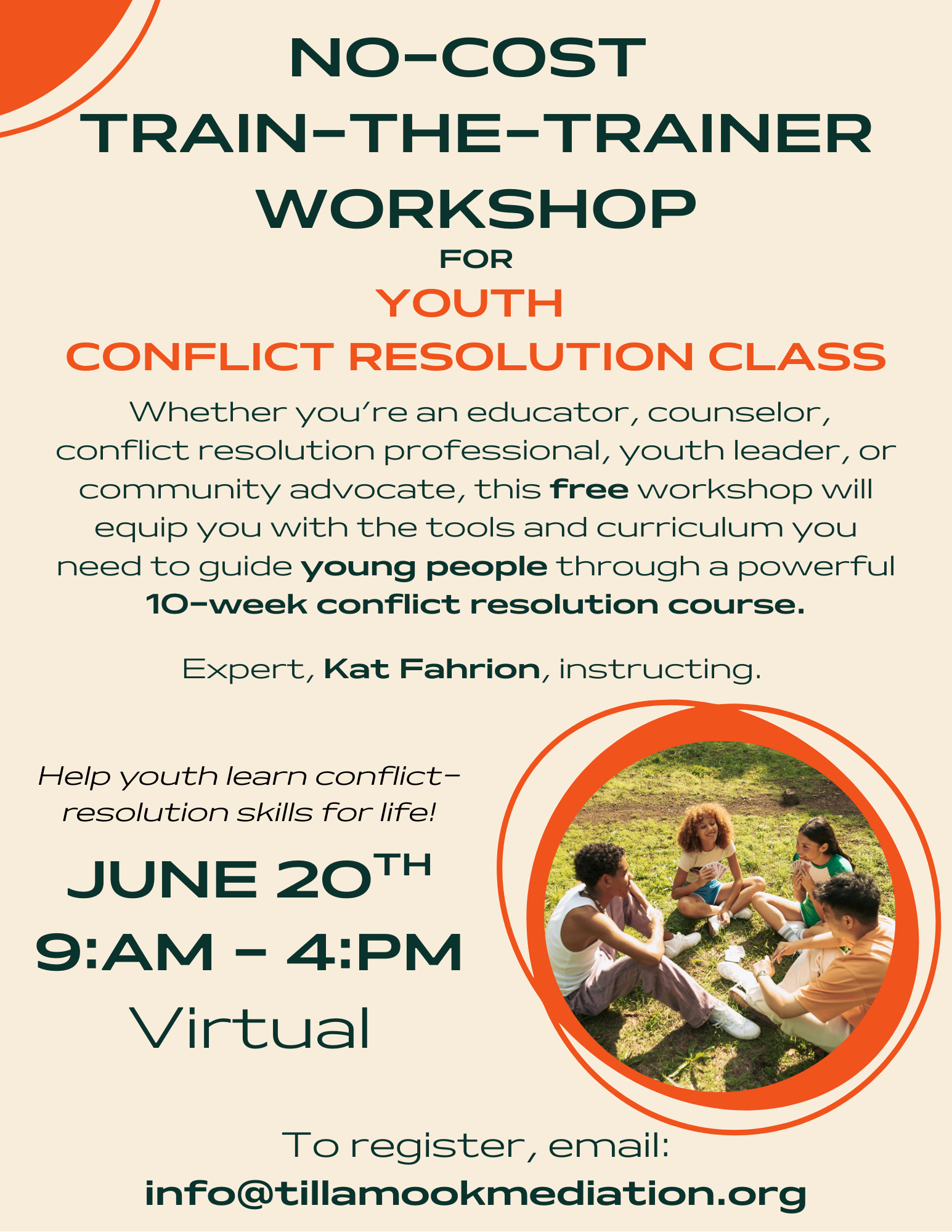 Train the Trainer Youth Con. Res. Course Flyer gm274d