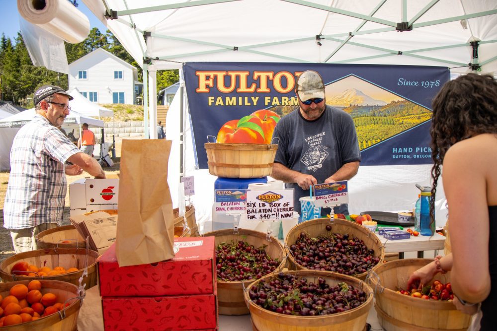 Manzanita Farmers Market cherries