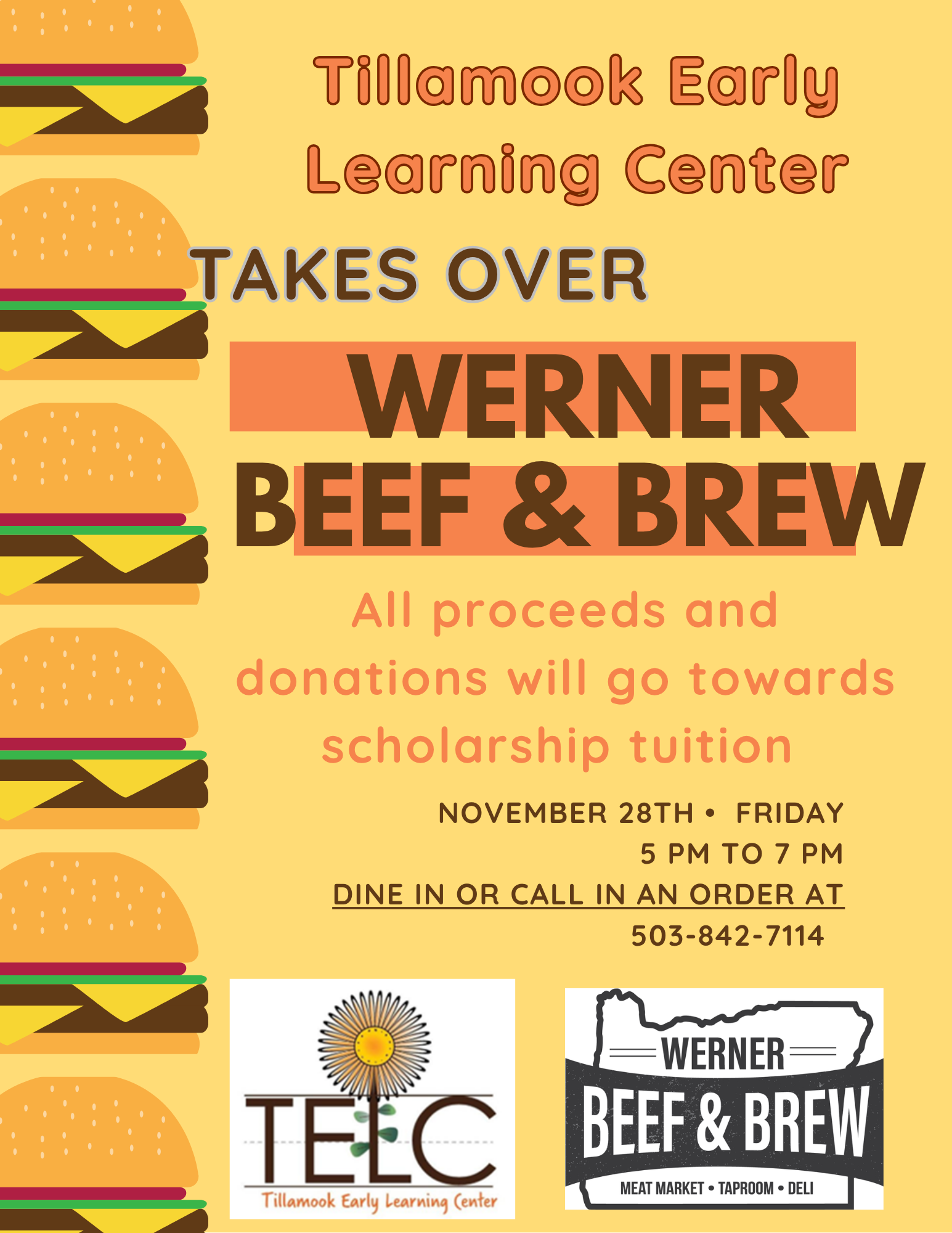 Yellow Burger Fundraising Flyer 1 1 0M48yR