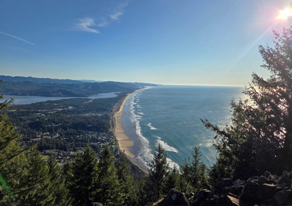 Neahkahnie mountain forest peak ocean vista