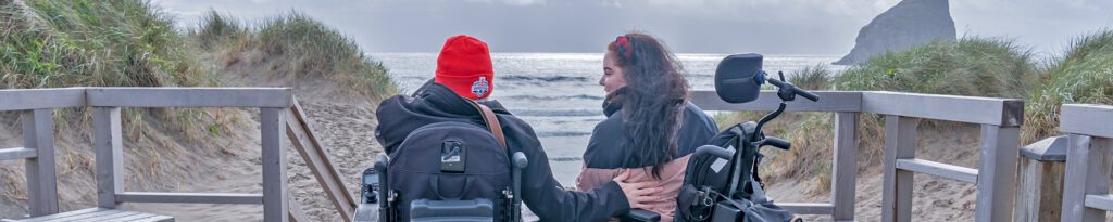 boardwalk coast wheelchairs couple banner Tillamook 43