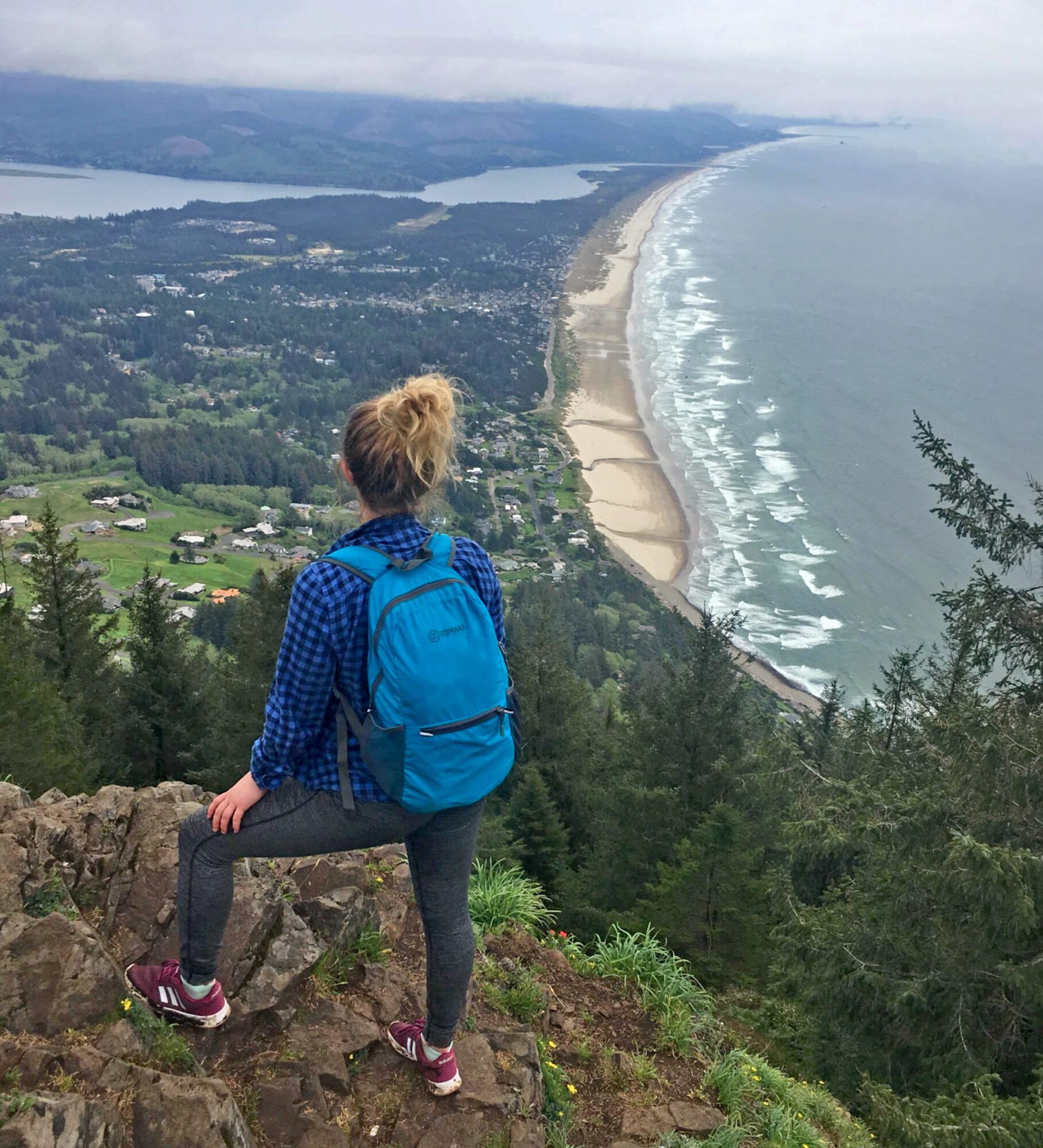 hike mountain summit forest ocean