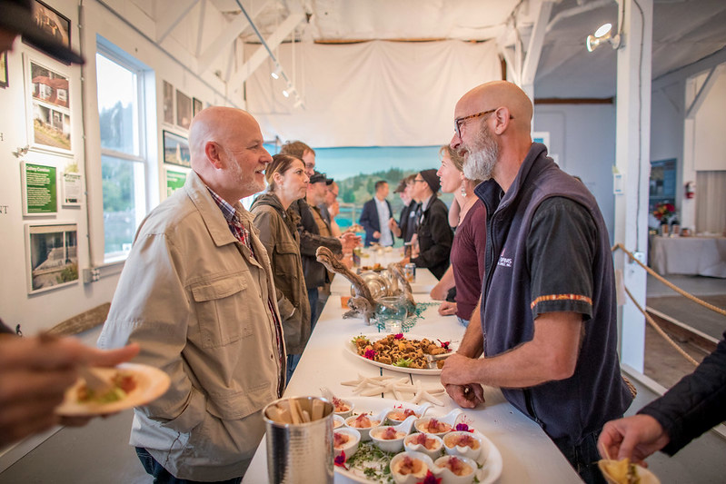 indoor food event samples people