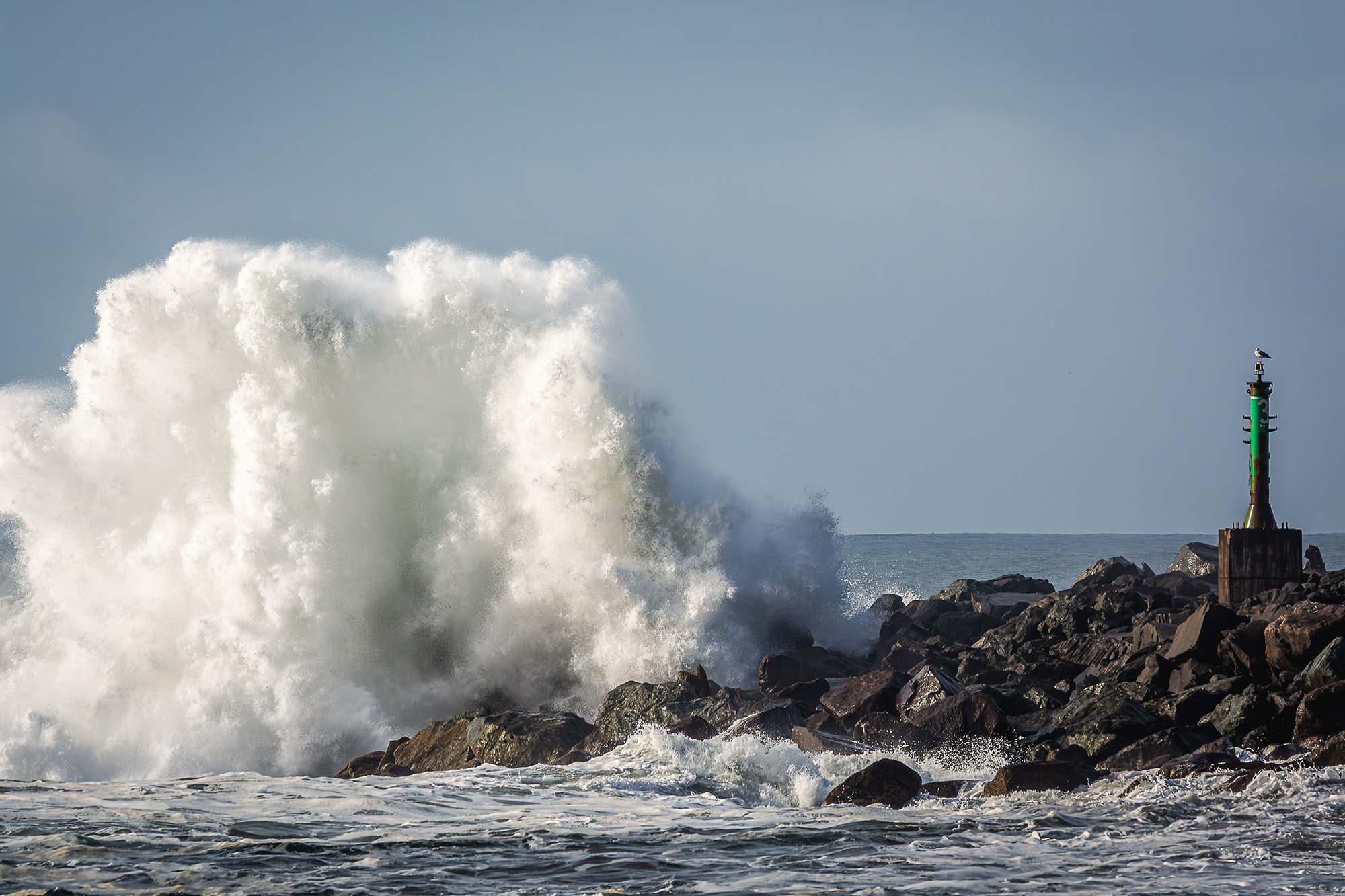 Wave Crashing Barview Jetty Tillamook Coast Oregon