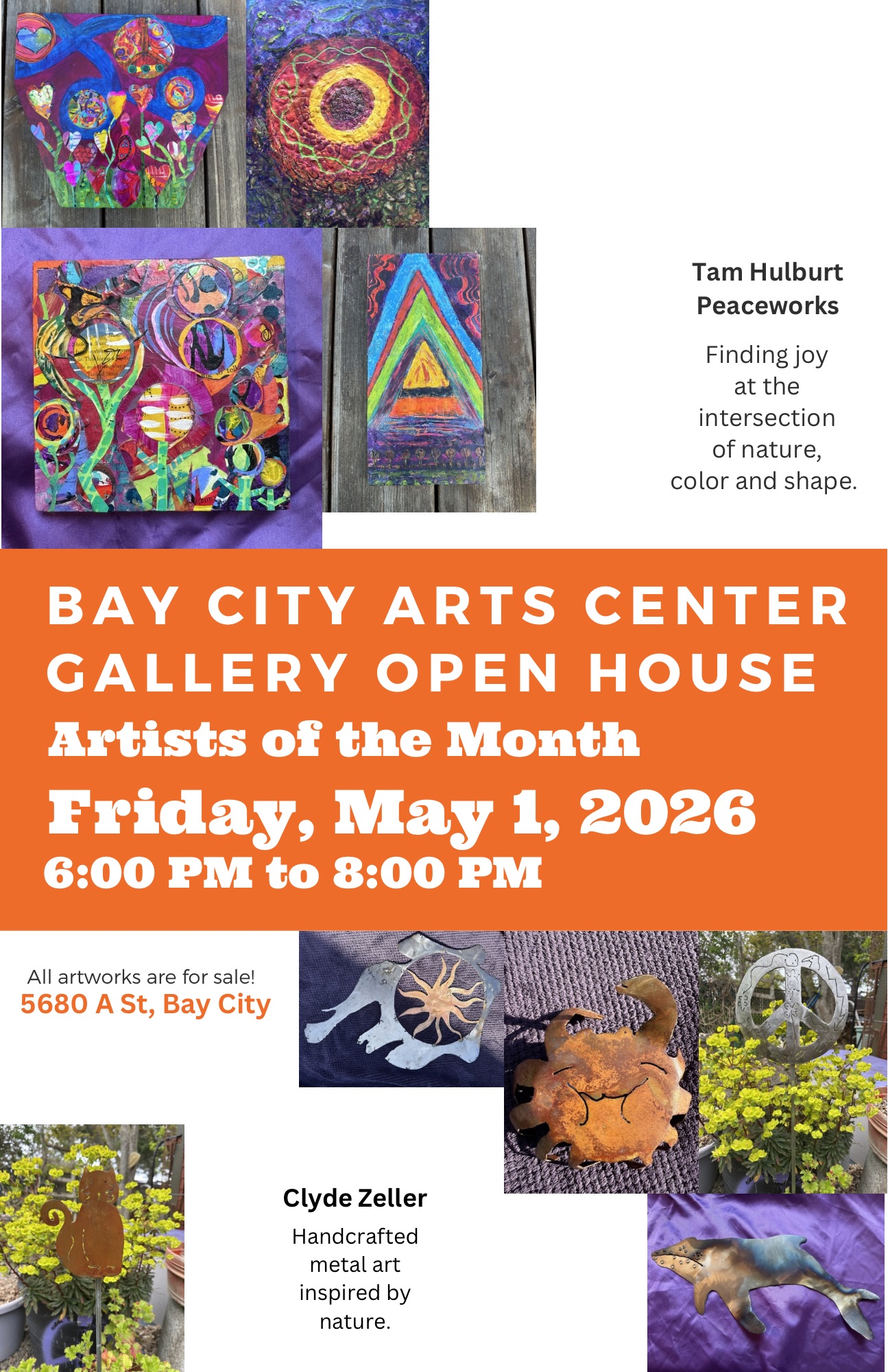 Original size Orange and White Greyscale Photo Art Flyer THEvIC